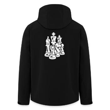 Chess Chess Pieces Chess Players - Men’s Recycled Softshell Jacket by Stanley/Stella - black - Back - AI Model Male 185 light (185cm)