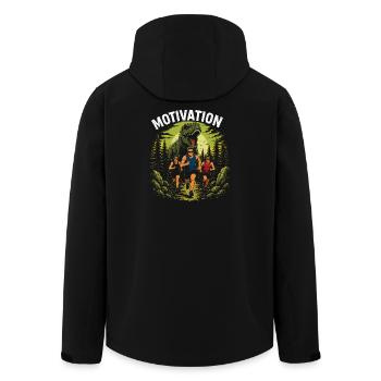Running Motivation - Men’s Recycled Softshell Jacket by Stanley/Stella - black - Back - AI Model Male 185 light (185cm)