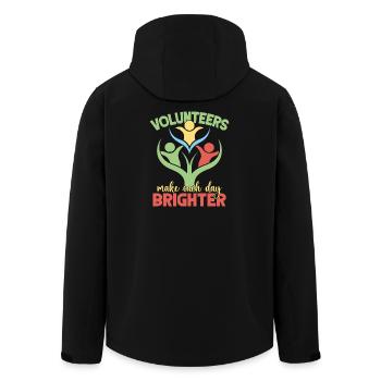 L’appréciation des bénévoles rend chaque jour plus lumineux - Veste softshell homme en polyester recyclé Stanley/Stella - noir - Dos - AI Model Male 185 light (185cm)