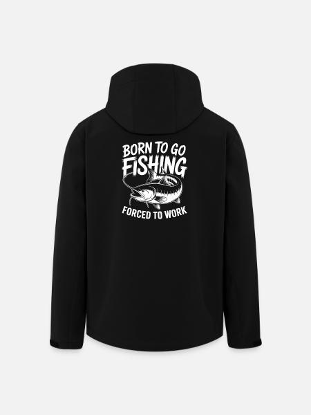 Né pour la pêche - Veste softshell homme en polyester recyclé Stanley/Stella - noir