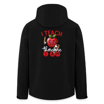 I teach, that's why I'm a teacher at the - Men’s Recycled Softshell Jacket by Stanley/Stella - black - Back - AI Model Male 185 light (185cm)