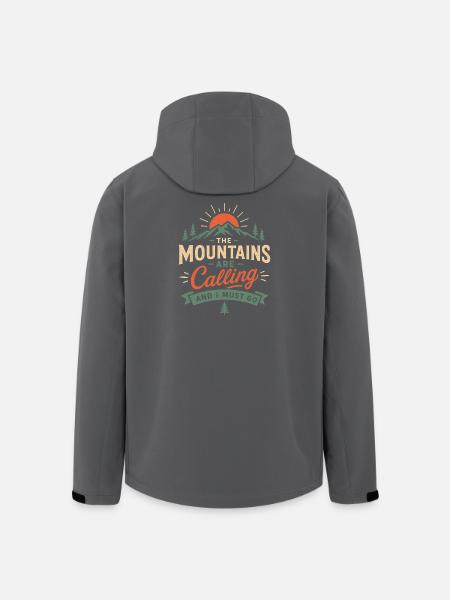 Bergwanderabenteuer – Die Berge rufen - Recycelte Männer Softshell-Jacke von Stanley/Stella - Schwarz