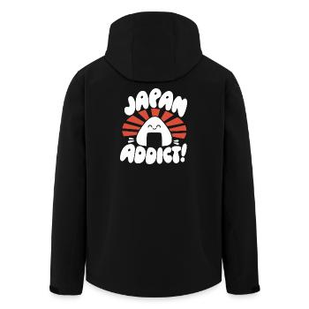 Onigiri Kawaii Addict du Japon - Veste softshell homme en polyester recyclé Stanley/Stella - noir - Dos - AI Model Male 185 light (185cm)