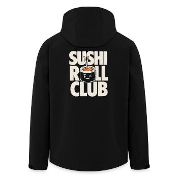 Sushi Roll Club Design de la nourriture drôle - Veste softshell homme en polyester recyclé Stanley/Stella - noir - Dos - AI Model Male 185 light (185cm)