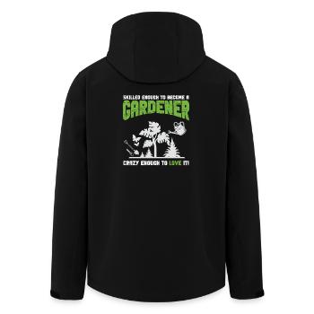 Zitat des stolzen Gärtners - Recycelte Männer Softshell-Jacke von Stanley/Stella - Schwarz - Hinten - AI Model Male 185 light (185cm)