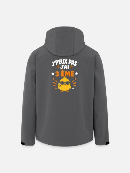 J'peux pas j'ai 3ème poussin - Veste softshell homme en polyester recyclé Stanley/Stella - noir