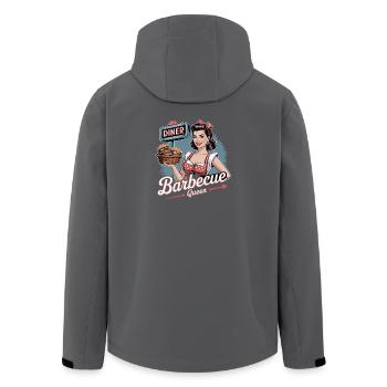  Diner Barbecue Queen Retro Grillen Burger Pin Up - Recycelte Männer Softshell-Jacke von Stanley/Stella - Schwarz - Hinten - AI Model Male 185 light (185cm)