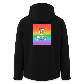 Großer Fan von Human Rights Rainbow - Recycelte Männer Softshell-Jacke von Stanley/Stella - Schwarz - Hinten - AI Model Male 185 light (185cm)