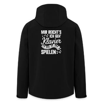 Klavier Musik Piano Pianist Musiker - Recycelte Männer Softshell-Jacke von Stanley/Stella - Schwarz - Hinten - AI Model Male 185 light (185cm)