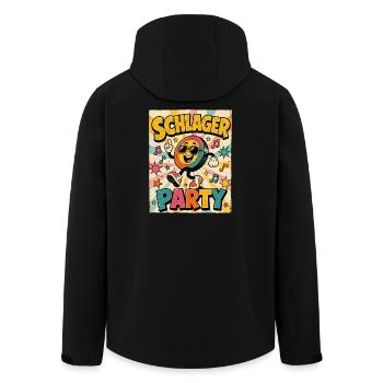 Schlager Party Retro 70s Poster Stil - Recycelte Männer Softshell-Jacke von Stanley/Stella - Schwarz - Hinten - AI Model Male 185 light (185cm)
