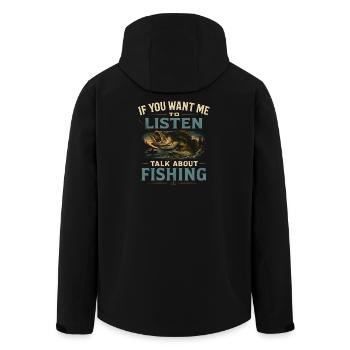 Angler Spruch Angeln Humor Fishing Geschenkidee - Recycelte Männer Softshell-Jacke von Stanley/Stella - Schwarz - Hinten - AI Model Male 185 light (185cm)