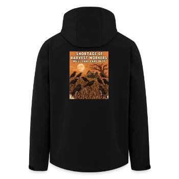 Pénurie de travailleurs des récoltes - Veste softshell homme en polyester recyclé Stanley/Stella - noir - Dos - AI Model Male 185 light (185cm)
