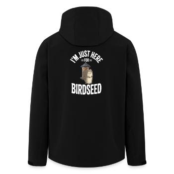 Cadan d’ornithologue Birdwatcher Bird Feeding - Veste softshell homme en polyester recyclé Stanley/Stella - noir - Dos - AI Model Male 185 light (185cm)