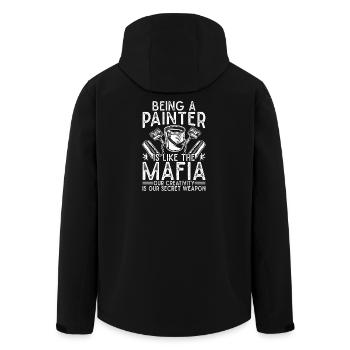 House Painter Hilarious Designs Unique Gifts - Recycelte Männer Softshell-Jacke von Stanley/Stella - Schwarz - Hinten - AI Model Male 185 light (185cm)