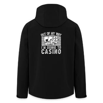 Casino Gambler Out Of My Way Going To Gambling - Men’s Recycled Softshell Jacket by Stanley/Stella - black - Back - AI Model Male 185 light (185cm)