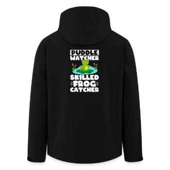 Frog Catcher Puddle Watcher Skilled Frog - Recycelte Männer Softshell-Jacke von Stanley/Stella - Schwarz - Hinten - AI Model Male 185 light (185cm)
