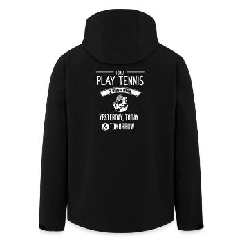 Citation amusante sur le tennis - Veste softshell homme en polyester recyclé Stanley/Stella - noir - Dos - AI Model Male 185 light (185cm)
