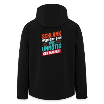  Schlank Würde Ich Dich Nur Unnötig Geil Machen - Recycelte Männer Softshell-Jacke von Stanley/Stella - Schwarz - Hinten - AI Model Male 185 light (185cm)