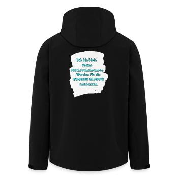 Kleines Ich Große Klappe - Recycelte Männer Softshell-Jacke von Stanley/Stella - Schwarz - Hinten - AI Model Male 185 light (185cm)