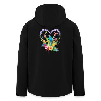 Perroquet, Oiseau Amour Cadeau Amant drôle d’animal de compagnie - Veste softshell homme en polyester recyclé Stanley/Stella - noir - Dos - AI Model Male 185 light (185cm)