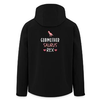 Marrainsaurus Rex Cadeau de la Marraine Mignonne - Veste softshell homme en polyester recyclé Stanley/Stella - noir - Dos - AI Model Male 185 light (185cm)