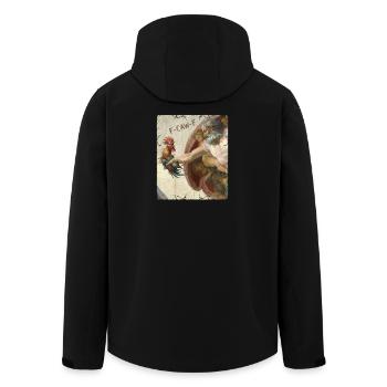 F-CAW-F Rooster Meme – Funny Sarcasm Saying - Men’s Recycled Softshell Jacket by Stanley/Stella - black - Back - AI Model Male 185 light (185cm)