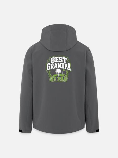 Bester Opa nach Par-Golf-Zitat - Recycelte Männer Softshell-Jacke von Stanley/Stella - Schwarz