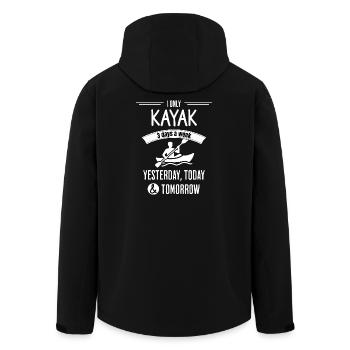 Citation drôle de kayak - Veste softshell homme en polyester recyclé Stanley/Stella - noir - Dos - AI Model Male 185 light (185cm)