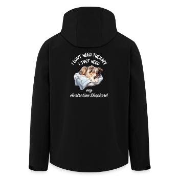 Thérapie avec le Golden Retriever - Veste softshell homme en polyester recyclé Stanley/Stella - noir - Dos - AI Model Male 185 light (185cm)