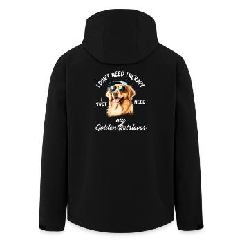 Thérapie canine australienne - Veste softshell homme en polyester recyclé Stanley/Stella - noir - Dos - AI Model Male 185 light (185cm)