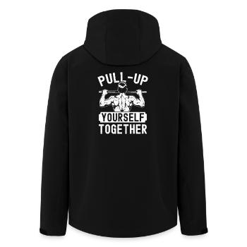 Les amateurs de sport se trottoirent ensemble pour la calisténie - Veste softshell homme en polyester recyclé Stanley/Stella - noir - Dos - AI Model Male 185 light (185cm)