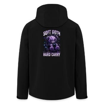 Pastel Goth Soft Goth Gaming Gamer - Men’s Recycled Softshell Jacket by Stanley/Stella - black - Back - AI Model Male 185 light (185cm)