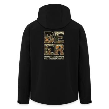 I'm Making Beer Disappear Craft Beer - Men’s Recycled Softshell Jacket by Stanley/Stella - black - Back - AI Model Male 185 light (185cm)