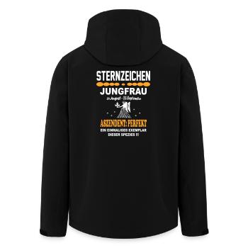 Jungfrau Sternzeichen Aszendent Perfekt - Recycelte Männer Softshell-Jacke von Stanley/Stella - Schwarz - Hinten - AI Model Male 185 light (185cm)