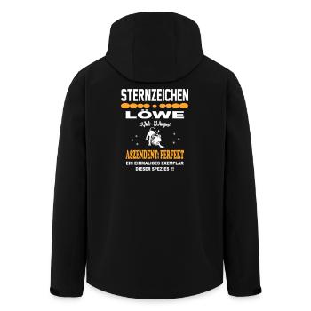 Sternzeichen Löwe: Ascendant Perfekt - Recycelte Männer Softshell-Jacke von Stanley/Stella - Schwarz - Hinten - AI Model Male 185 light (185cm)