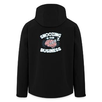 Anesthesiologist Snoozing Business Anesthesia - Men’s Recycled Softshell Jacket by Stanley/Stella - black - Back - AI Model Male 185 light (185cm)
