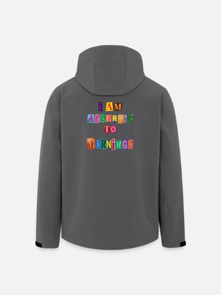 Playful I'm allergic to Morgende - Men’s Recycled Softshell Jacket by Stanley/Stella - black