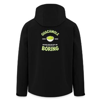 Guacamole Guac Dip Geschenk - Recycelte Männer Softshell-Jacke von Stanley/Stella - Schwarz - Hinten - AI Model Male 185 light (185cm)