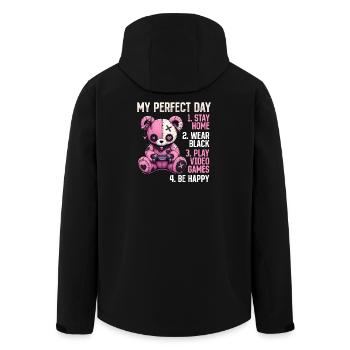 Pastel Goth Soft Goth Gaming Gamer - Men’s Recycled Softshell Jacket by Stanley/Stella - black - Back - AI Model Male 185 light (185cm)