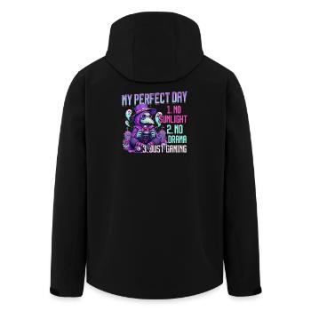 Pastel Goth Soft Goth Gaming Gamer - Men’s Recycled Softshell Jacket by Stanley/Stella - black - Back - AI Model Male 185 light (185cm)