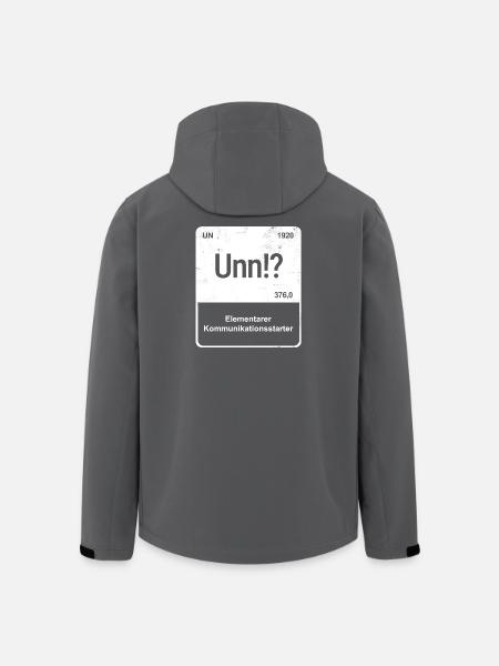 Unn!? - Saarländisch für Profis! - Recycelte Männer Softshell-Jacke von Stanley/Stella - Schwarz