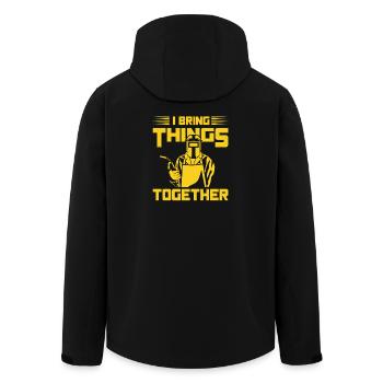 I Bring Things Together Stuff Welders Gift Idea - Men’s Recycled Softshell Jacket by Stanley/Stella - black - Back - AI Model Male 185 light (185cm)