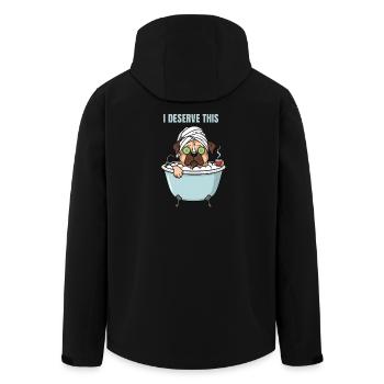Jour Spa que je mérite : Chien de bain - Veste softshell homme en polyester recyclé Stanley/Stella - noir - Dos - AI Model Male 185 light (185cm)