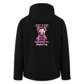 Pastel Goth Soft Goth Gaming Gamer - Men’s Recycled Softshell Jacket by Stanley/Stella - black - Back - AI Model Male 185 light (185cm)