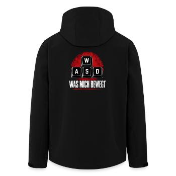  ASDF Was Mich Bewegt Tastatur Gamer Computer Nerd - Recycelte Männer Softshell-Jacke von Stanley/Stella - Schwarz - Hinten - AI Model Male 185 light (185cm)