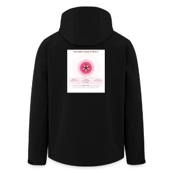 Rosace Fibonacci Rose Délicate - Veste softshell homme en polyester recyclé Stanley/Stella - noir - Dos - AI Model Male 185 light (185cm)
