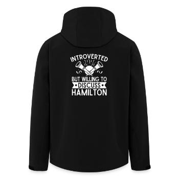 Théâtre introverti mais prêt à discuter de Hamilton - Veste softshell homme en polyester recyclé Stanley/Stella - noir - Dos - AI Model Male 185 light (185cm)