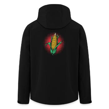 Look coloré Corn on the Bob Style Pop rétro Vegetable Comic - Veste softshell homme en polyester recyclé Stanley/Stella - noir - Dos - AI Model Male 185 light (185cm)