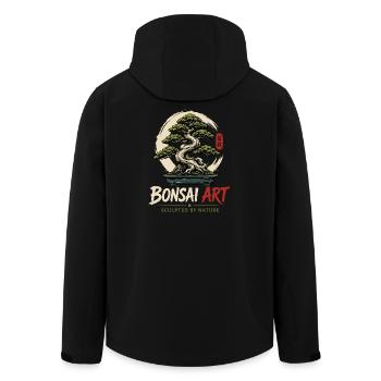 Japanische Bonsai-Baum Pflanze Bonsai-Art Bonsai - Recycelte Männer Softshell-Jacke von Stanley/Stella - Schwarz - Hinten - AI Model Male 185 light (185cm)
