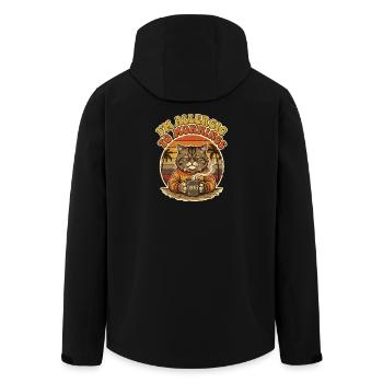 Cat I'm allergic to Morgende - Men’s Recycled Softshell Jacket by Stanley/Stella - black - Back - AI Model Male 185 light (185cm)